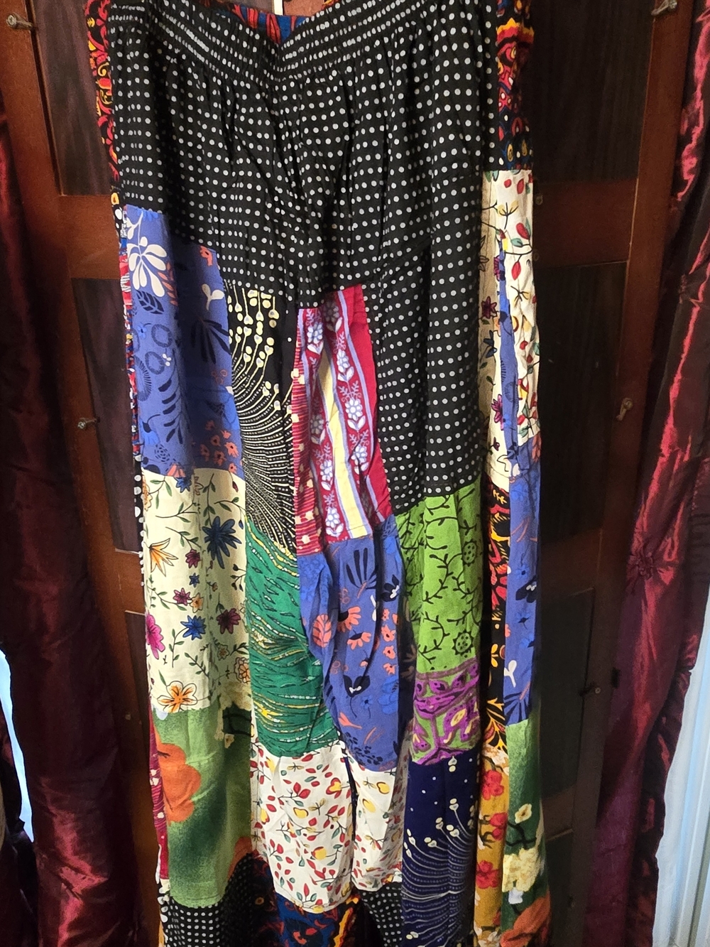 Bohemian Multi-Color Patchwork Palazo Pants